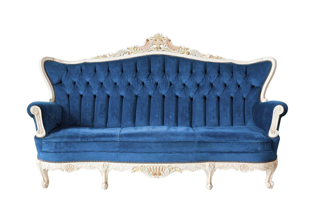 LSL Living Room Vintage Sofa - Blue