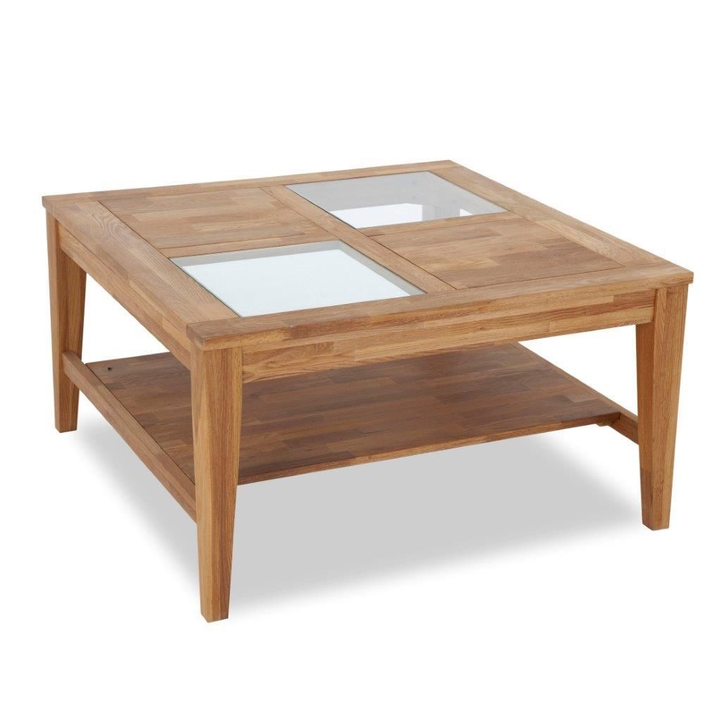 LSL Living Room Wood & Glass Coffee Table